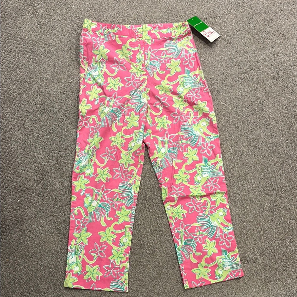 New Lilly Pulitzer women’s capri pant. Hibiscus Pink size 4